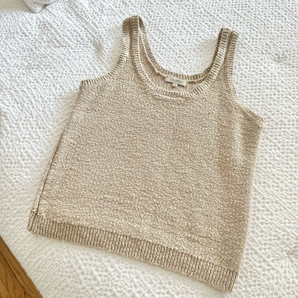 Z Supply Tan Knit Tank Top